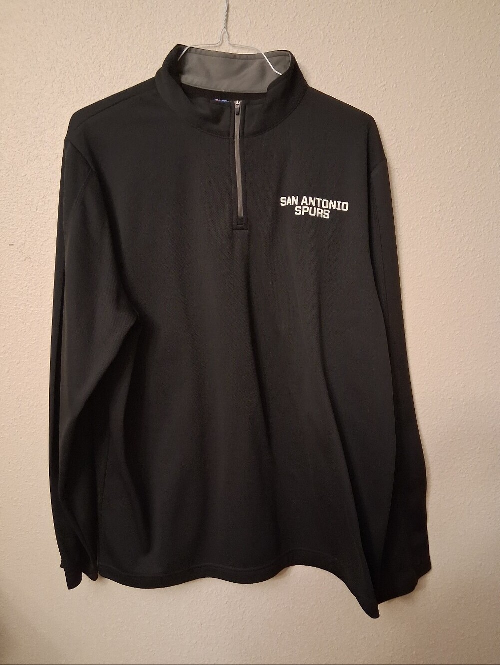 NBA San Antonio Spurs Black Quarter-Zip Pullover